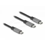 <span>Кабел</span> Delock Кабел USB-C, Y-кабел, 2 x USB-C PD 3.0, 100 W, 1.2 m <span class='catalog-num-in-name'>DELOCK-81271</span> - 