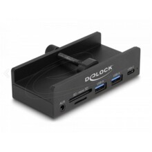  Външен USB Хъб, 3-порта, 5 Gbps, 2 x USB-A, 1 x USB-C, четец на карти с 2 слота 809514 DELOCK-64285 на топ цена - PIC.bg