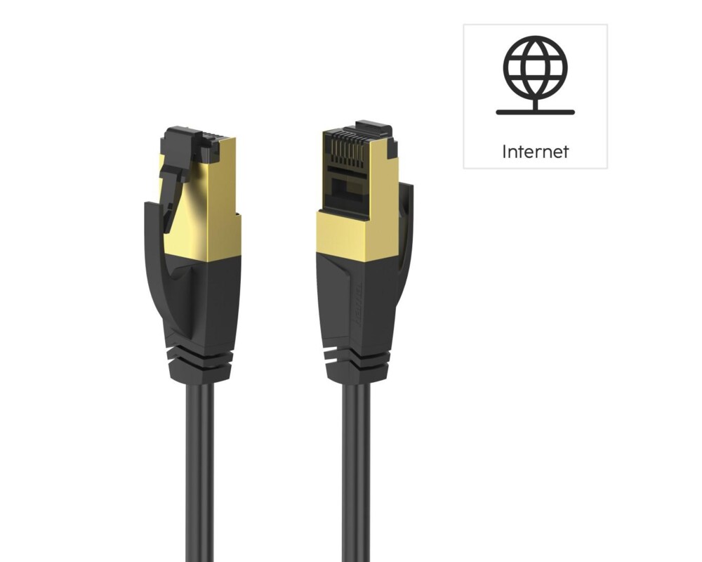 Мрежов кабел HAMA Мрежов пач кабел, CAT 8, 40 Gbit/s, S/FTP, екраниран, без халоген, 0,50 m 5
