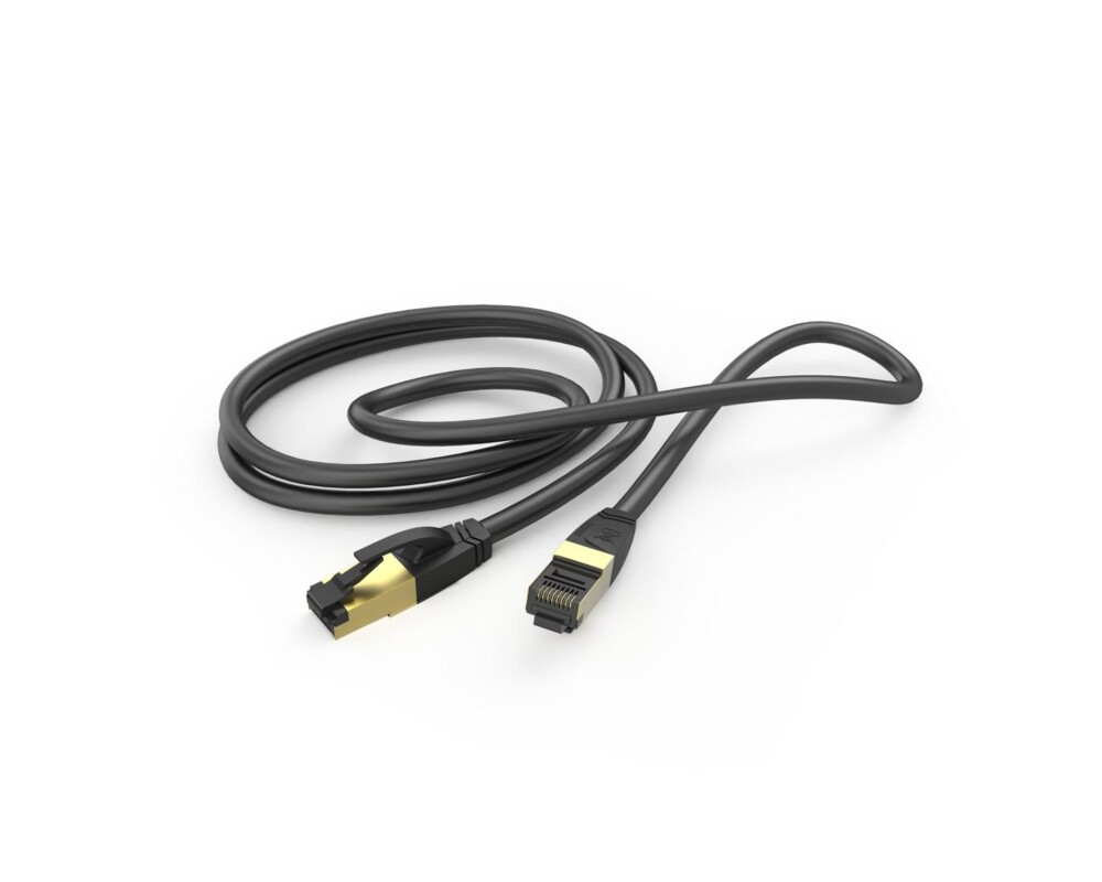 Мрежов кабел HAMA Мрежов пач кабел, CAT 8, 40 Gbit/s, S/FTP, екраниран, без халоген, 0,50 m 2