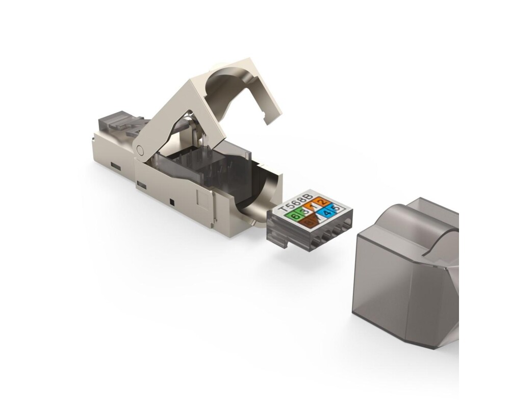 Мрежов кабел HAMA Комплект мрежови конектори, CAT 6a, 10 Gbit/s, екраниран, инсталиране без инструменти, 5 бр 5