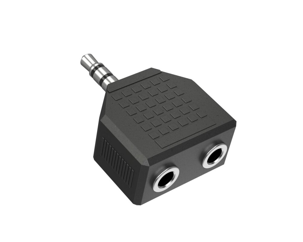 Аудио кабел HАМА , 3.5 mm жак - 2 x 3.5 mm жак женско, стерео 2