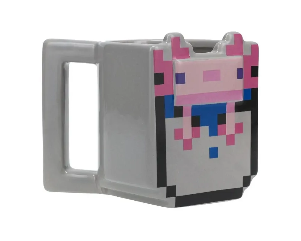Аксесоар Чаша Paladone Minecraft - Bucket of Axolotl shaped Mug (400ml), PP11368MCF