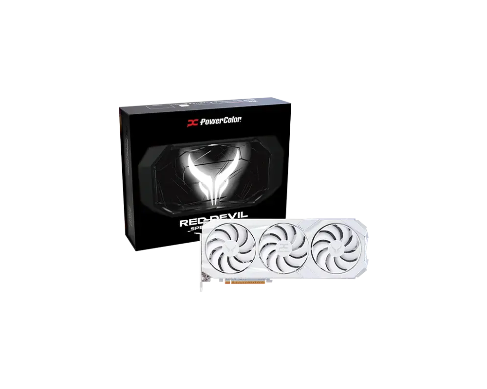 Видеокарта PowerColor Radeon RX 9070 XT Red Devil Spectral White 16GB GDDR6 6