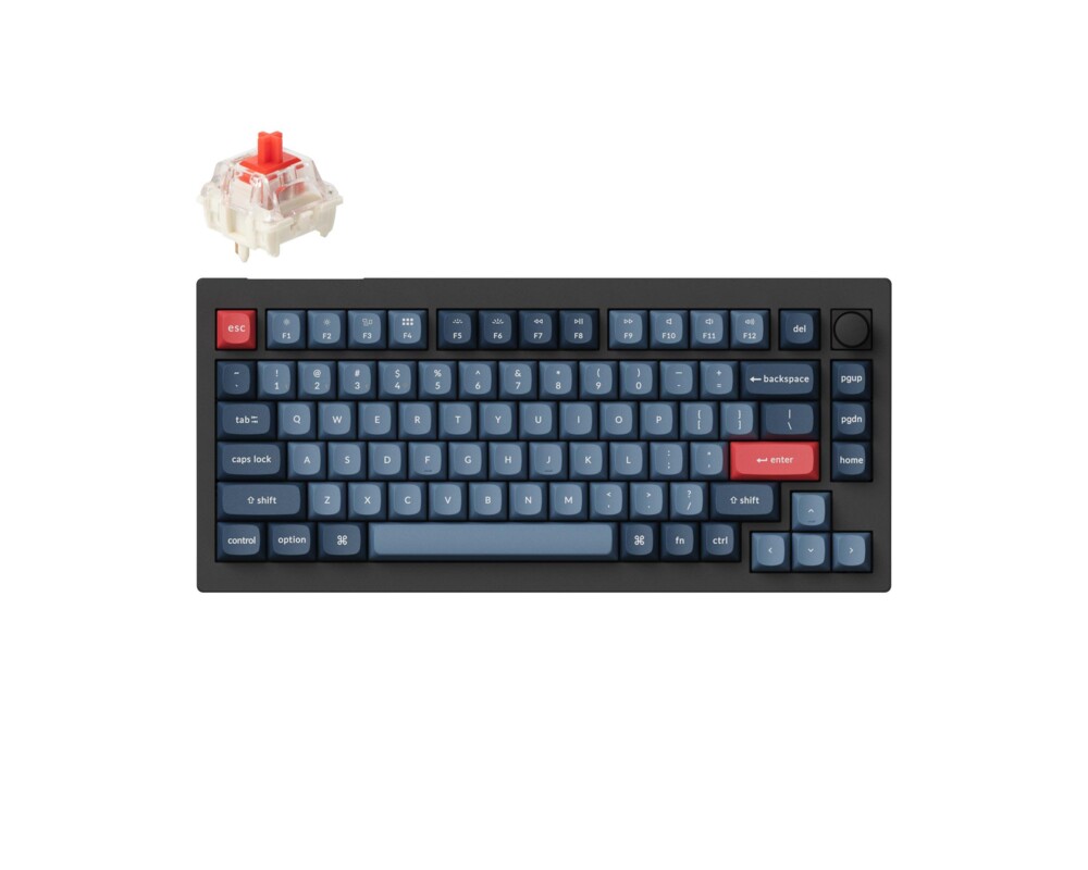 Клавиатура Механична клавиатура Keychron V1 MAX QMK 75% Carbon Black - Wireless