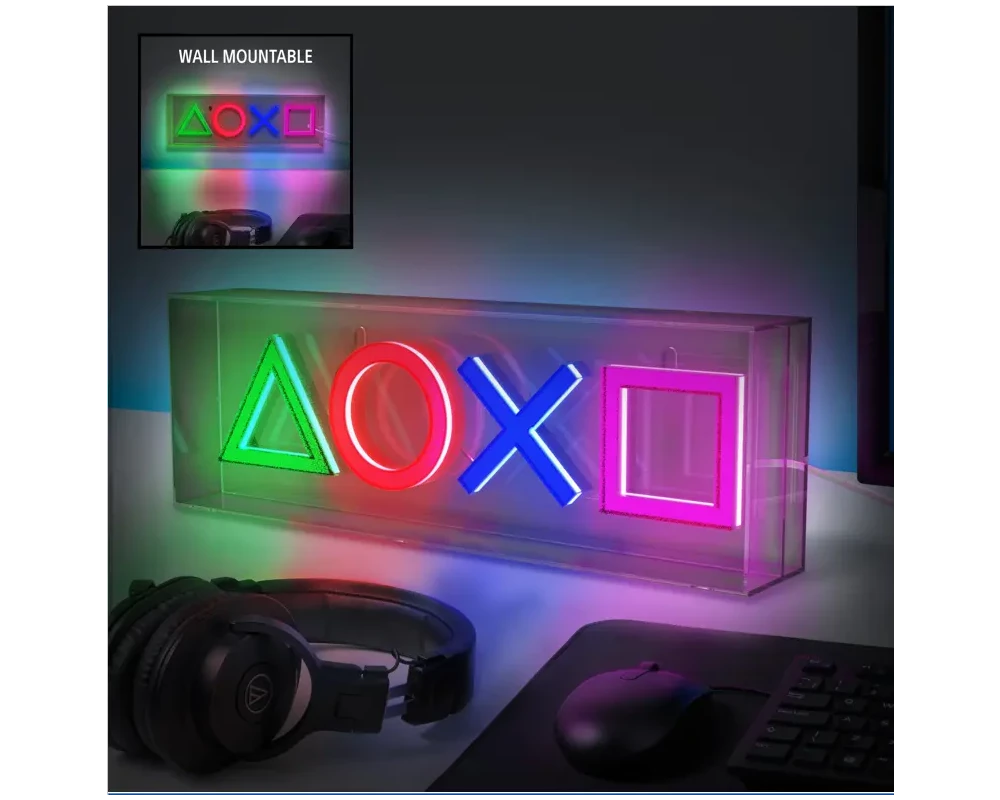 Аксесоар Лампа Paladone: Playstation - LED Neon Light, PP12716PS 3