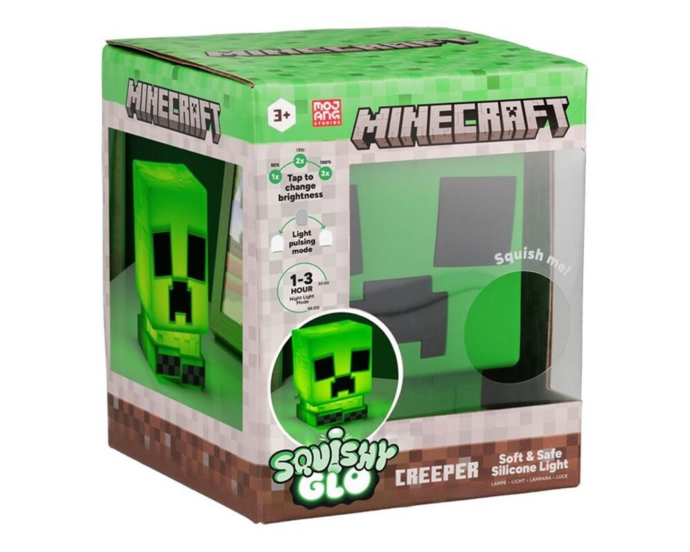 Аксесоар Лампа Paladone: Minecraft - Creeper SquishyGlo Silicone Light Rechargeable, PP14710MCF 7