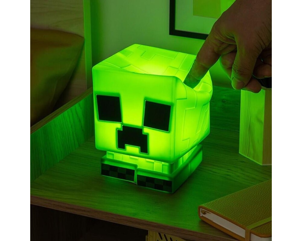 Аксесоар Лампа Paladone: Minecraft - Creeper SquishyGlo Silicone Light Rechargeable, PP14710MCF 6