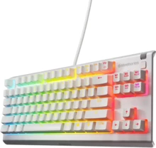  Геймърскa клавиатура SteelSeries Apex 3 TKL White - Quiet Switch US Layout 814608 STEEL-KEY-64819 на топ цена - PIC.bg