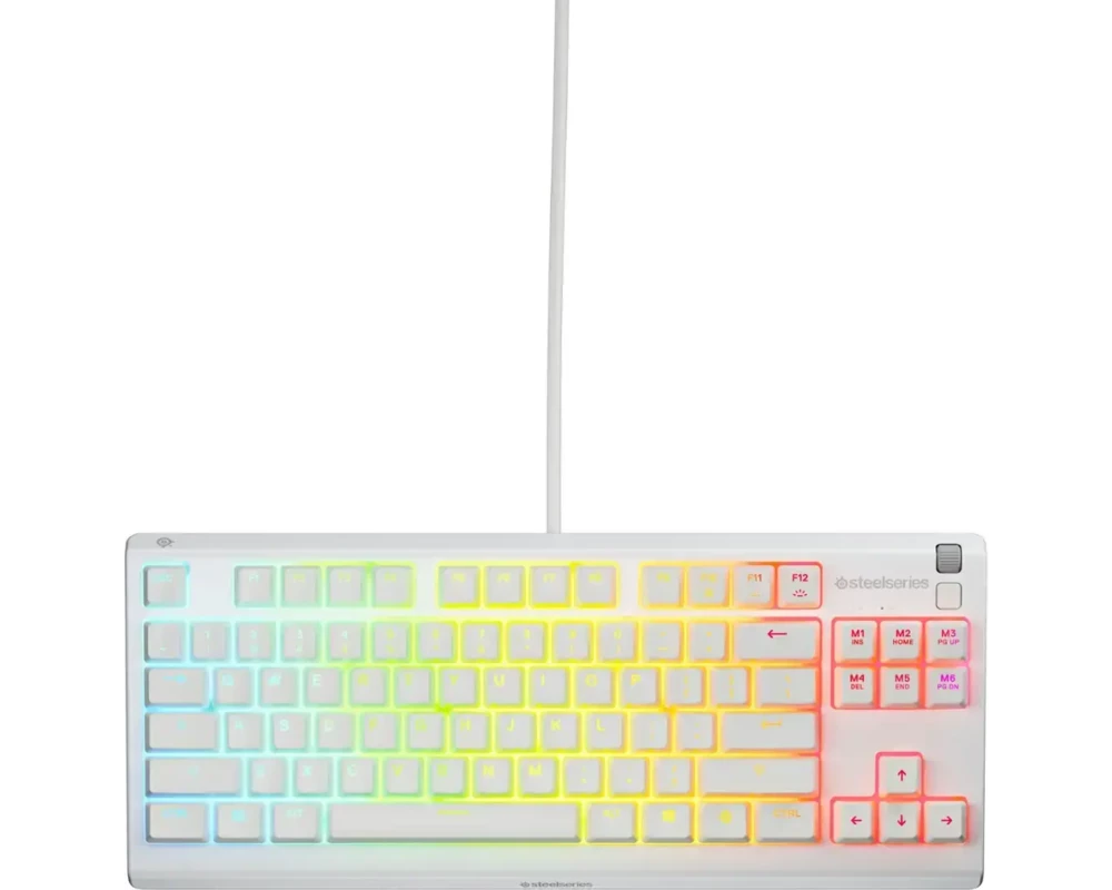 Клавиатура Геймърскa клавиатура SteelSeries Apex 3 TKL White - Quiet Switch US Layout 2