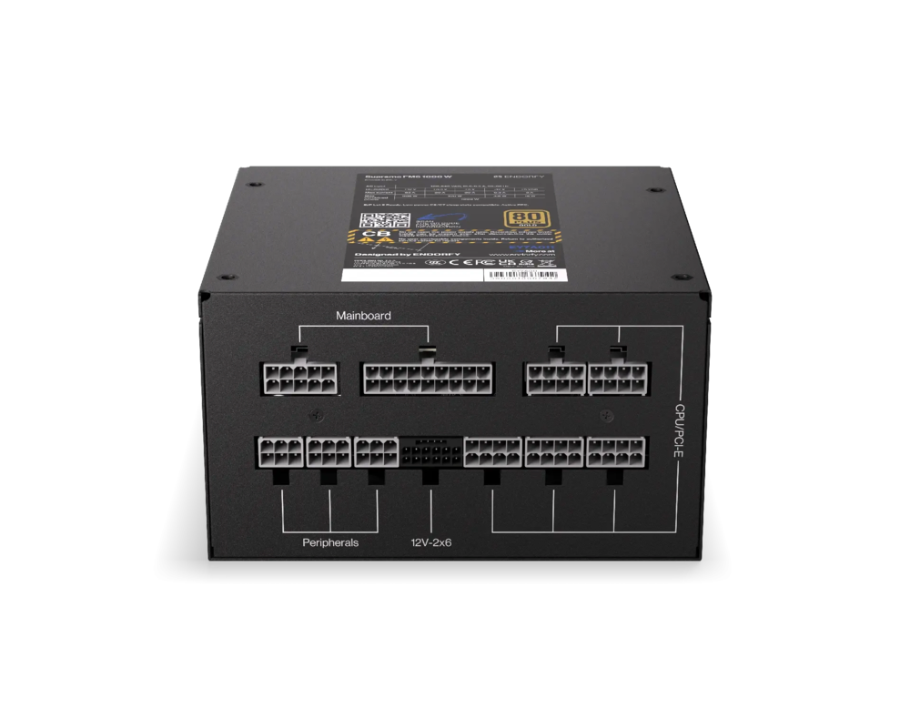 Захранване Endorfy Supremo FM6 1000W 80+ Gold, PCIe 5.1 - Fully Modular 7