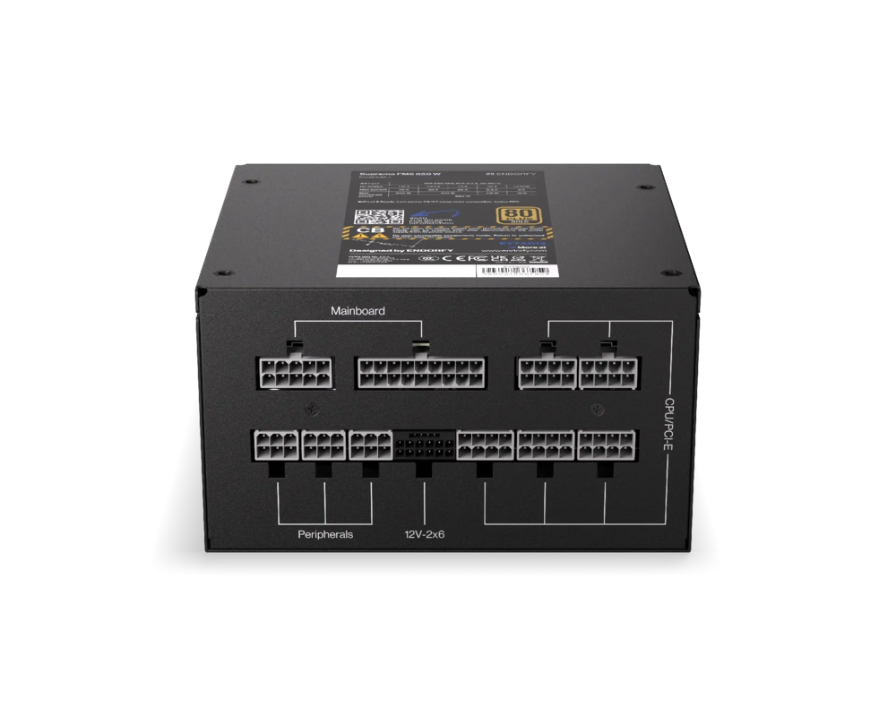 Захранване Endorfy Supremo FM6 850W 80+ Gold, PCIe 5.1 - Fully Modular 11