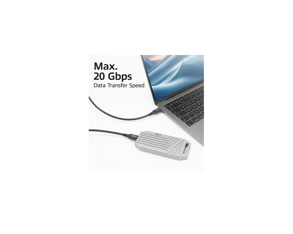 Кабел ACT Кабел USB-C - USB-C, 0.5 м / USB4, 20Gbps, 240W 4