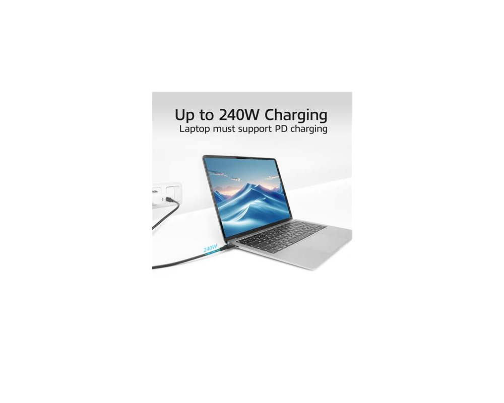 Кабел ACT Кабел USB-C - USB-C, 1 м / USB4, 20Gbps, 240W 6