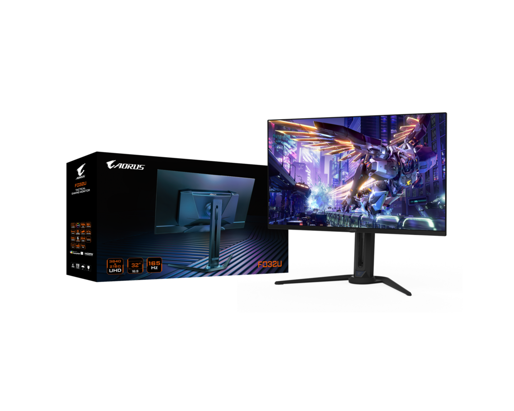 Монитор GIGABYTE AORUS FO32U - 31.5" QD-OLED 4K UHD, 165Hz, 0.03ms 10