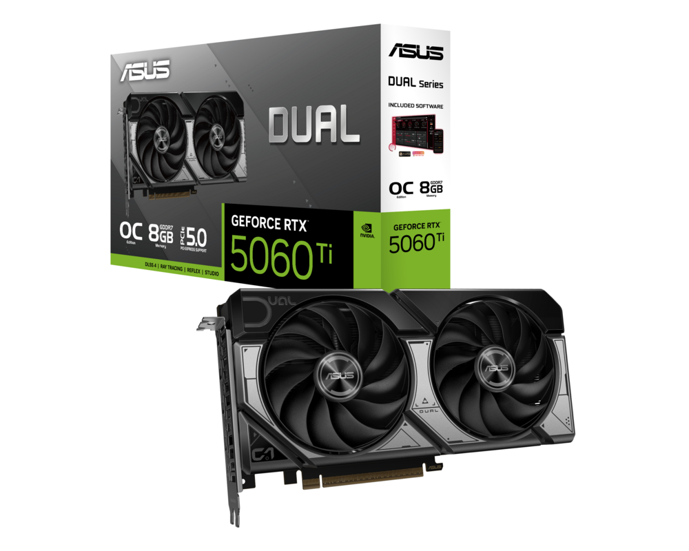 Видеокарта ASUS DUAL RTX 5060 TI OC 8GB GDDR7 7