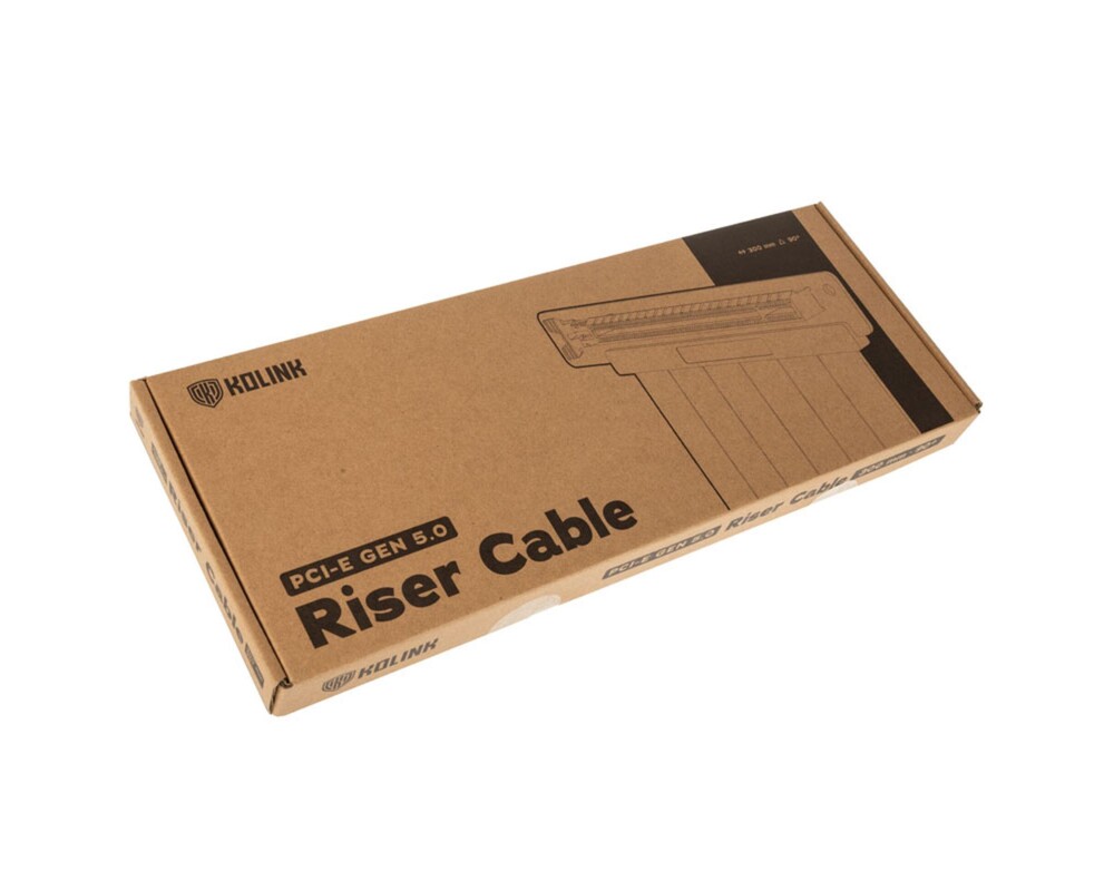Кабел за вертикален монтаж на видео карта Kolink Riser Cable 300mm 90 degree - PCI-E 5.0 5