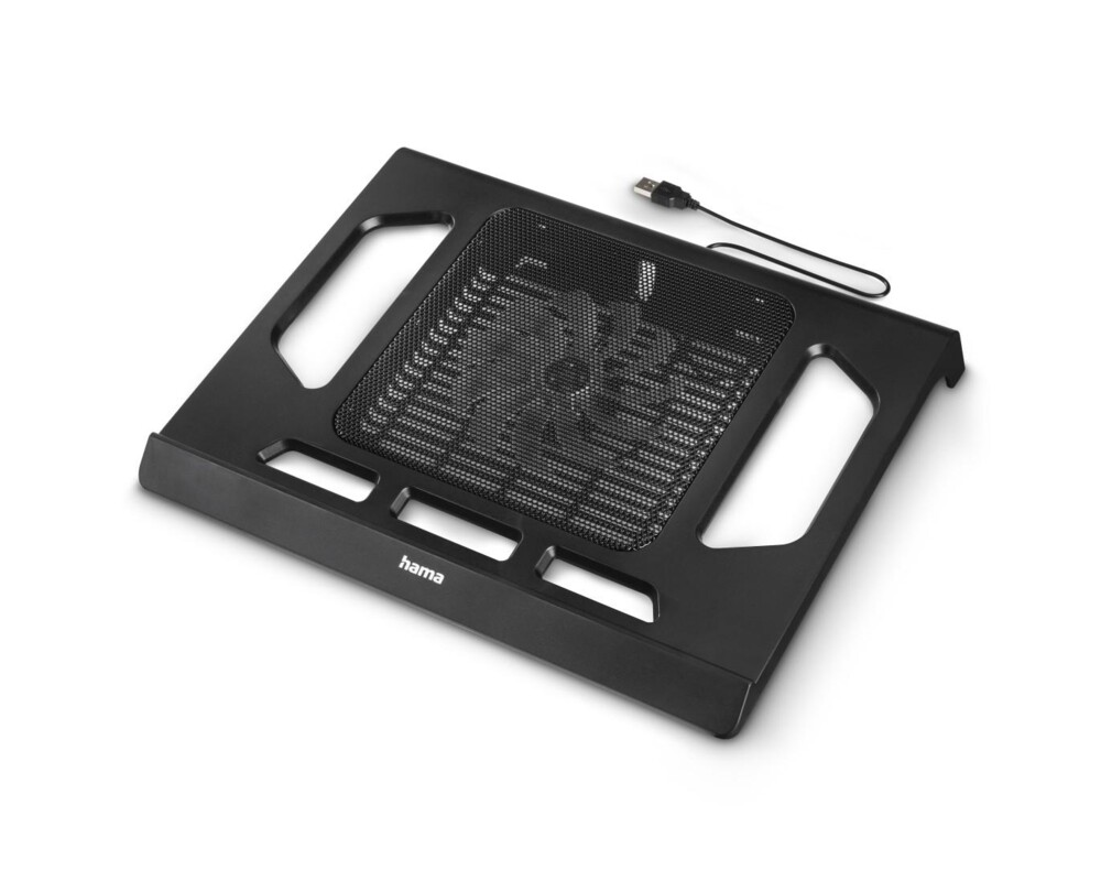 Охлаждаща подложка Hama охлаждаща Black Edition с вентилатор, USB 2