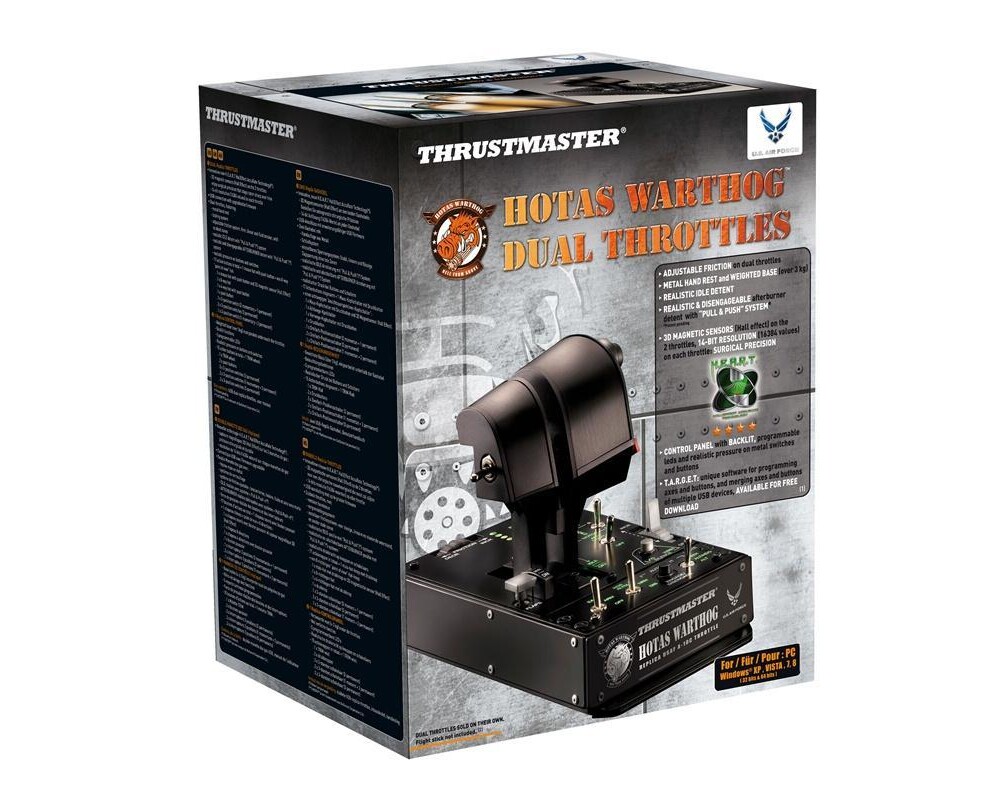 Джойстици и Геймпадове Жичен , авиосимулатор Thrustmaster HOTAS Warthog Dual Throttles за PC, Черен 5