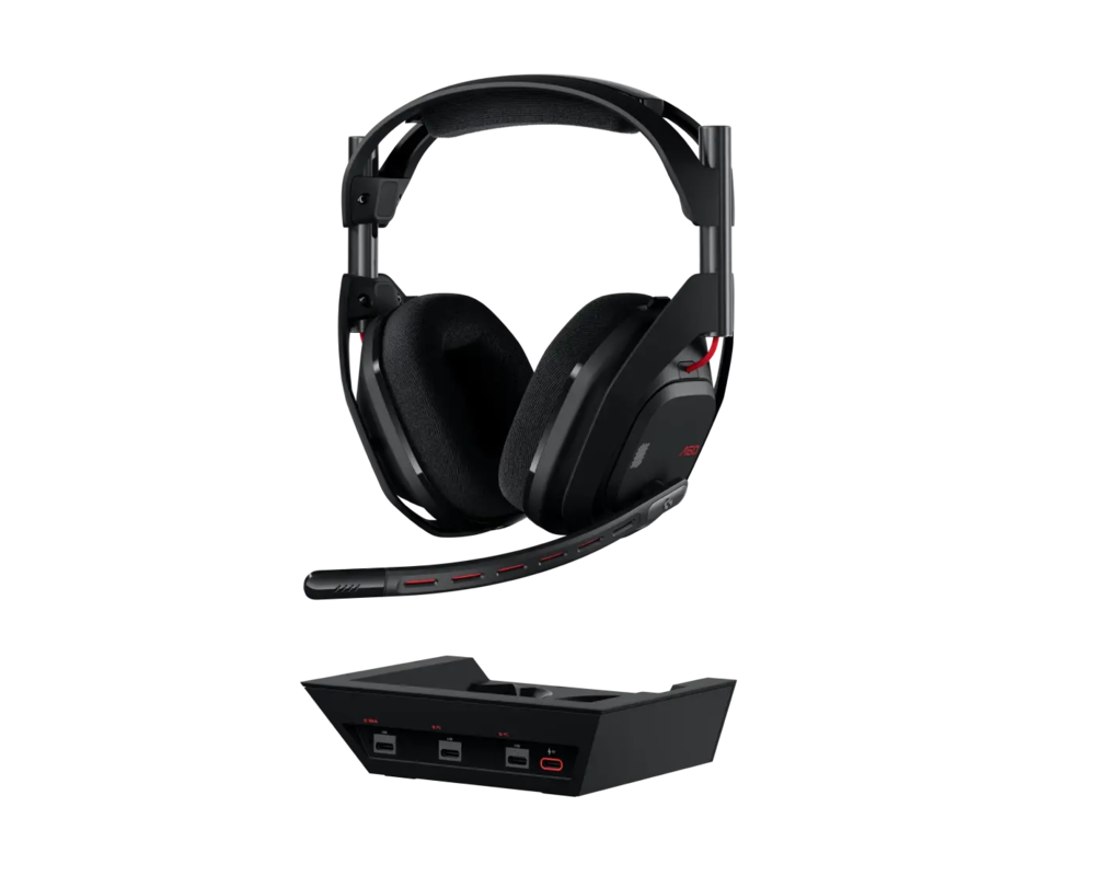 Слушалки Logitech Astro A50 Lightspeed безжични слушалки със станция , черни 6