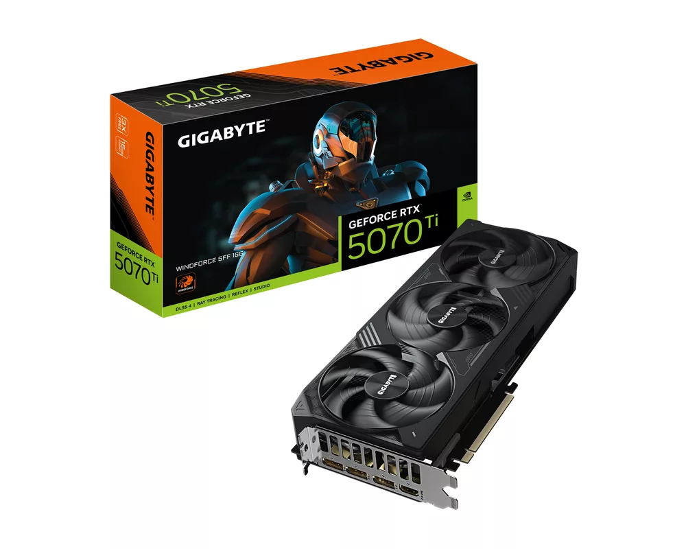 Видеокарта GIGABYTE RTX 5070 TI WINDFORCE SFF 12GB GDDR7 9
