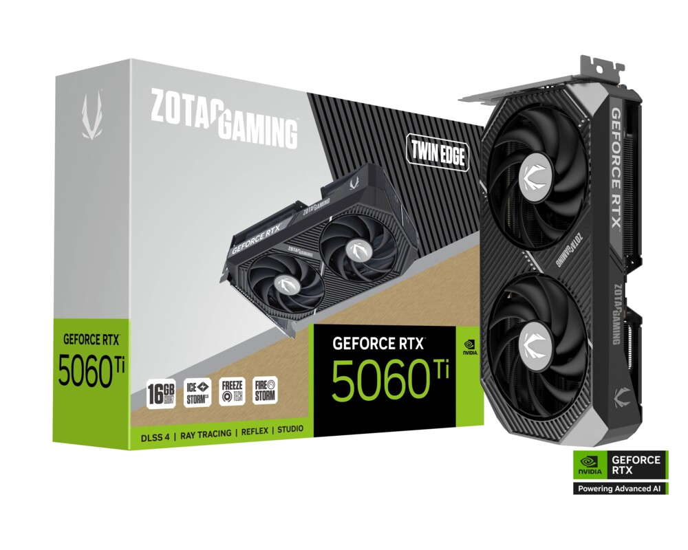 Видеокарта ZOTAC GAMING RTX 5060 TI Twin Edge 16GB GDDR7 6