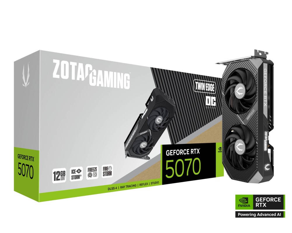 Видеокарта ZOTAC GAMING RTX 5070 Twin Ege OC 12GB GDDR7 6