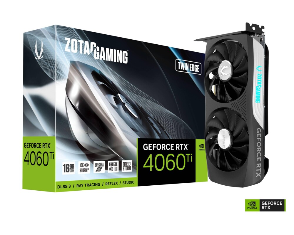 Видеокарта ZOTAC GAMING RTX 4060 TI Twin Ege 16GB GDDR6 6