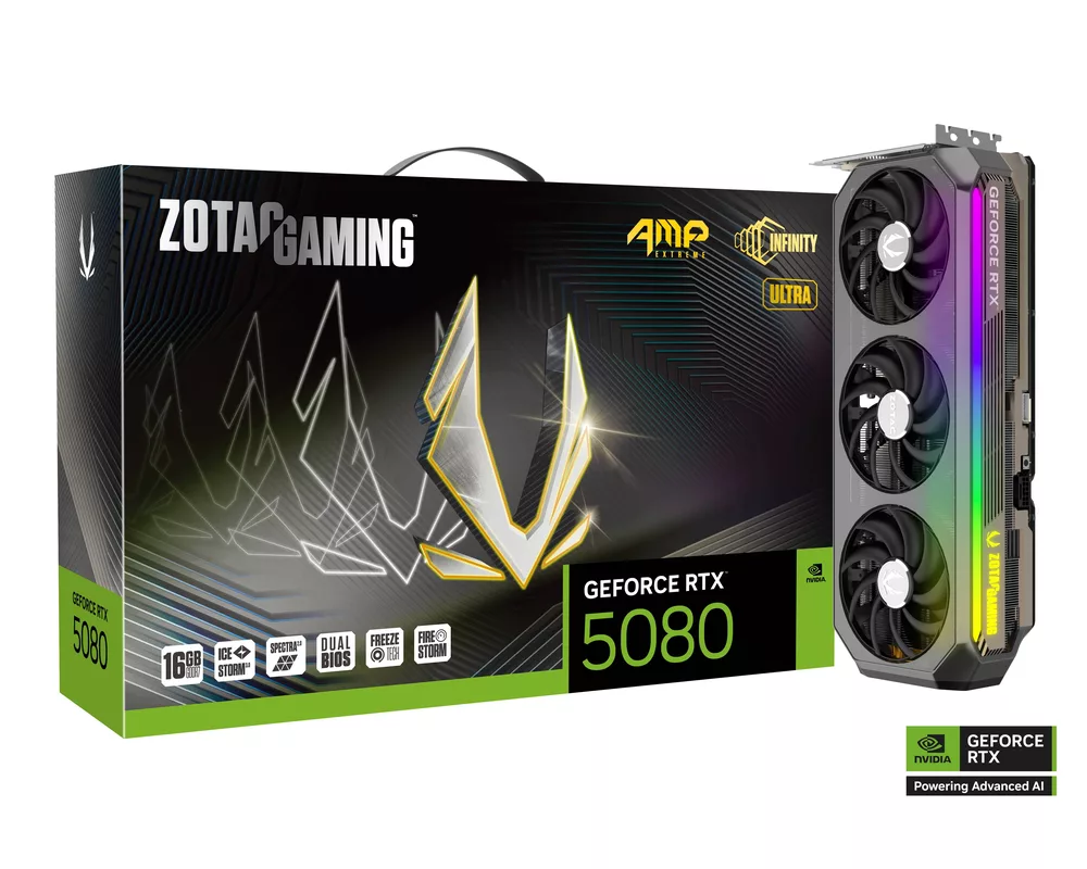 Видеокарта ZOTAC GAMING RTX 5080 AMP Extreme Infinity Ultra 16GB GDDR7 7