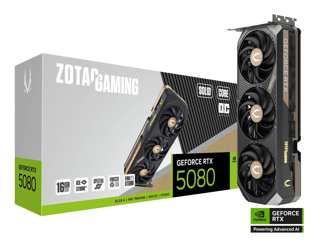Видеокарта ZOTAC GAMING RTX 5080 Solid Core OC 16GB GDDR7 7