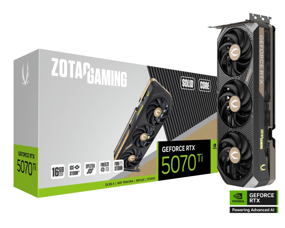 Видеокарта ZOTAC GAMING RTX 5070 TI Solid SFF 16GB GDDR7 7