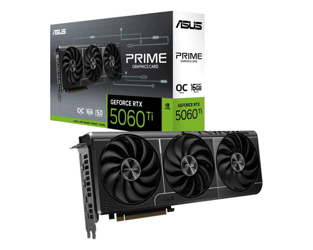 Видеокарта Asus Prime GeForce RTX 5060 Ti 16GB GDDR7 OC 21