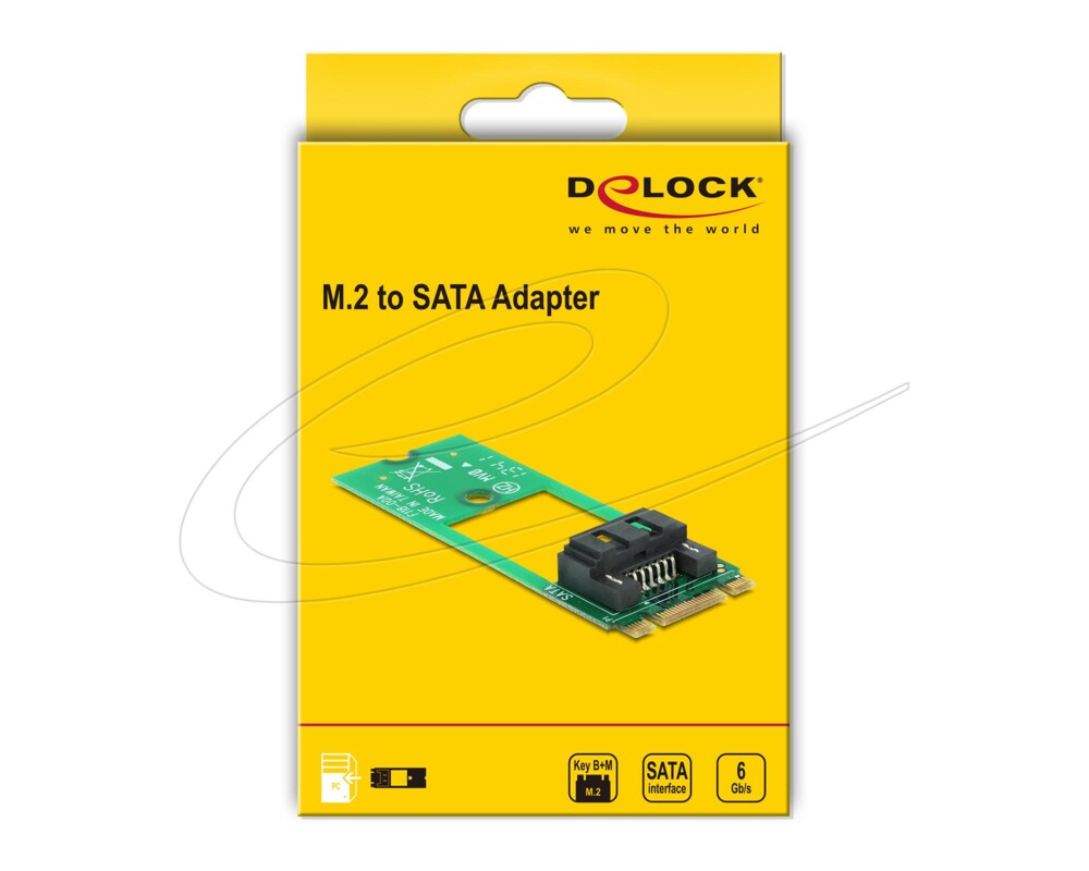 Адаптери Delock 62517, интерфейсен ключ M.2 2260 B+M към Sata 7 Pin 5