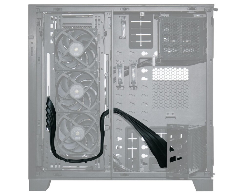 Кабел Lian Li PW-PCIV-4-90X PCIe 4.0 Riser Cable - 900mm, Черен 4