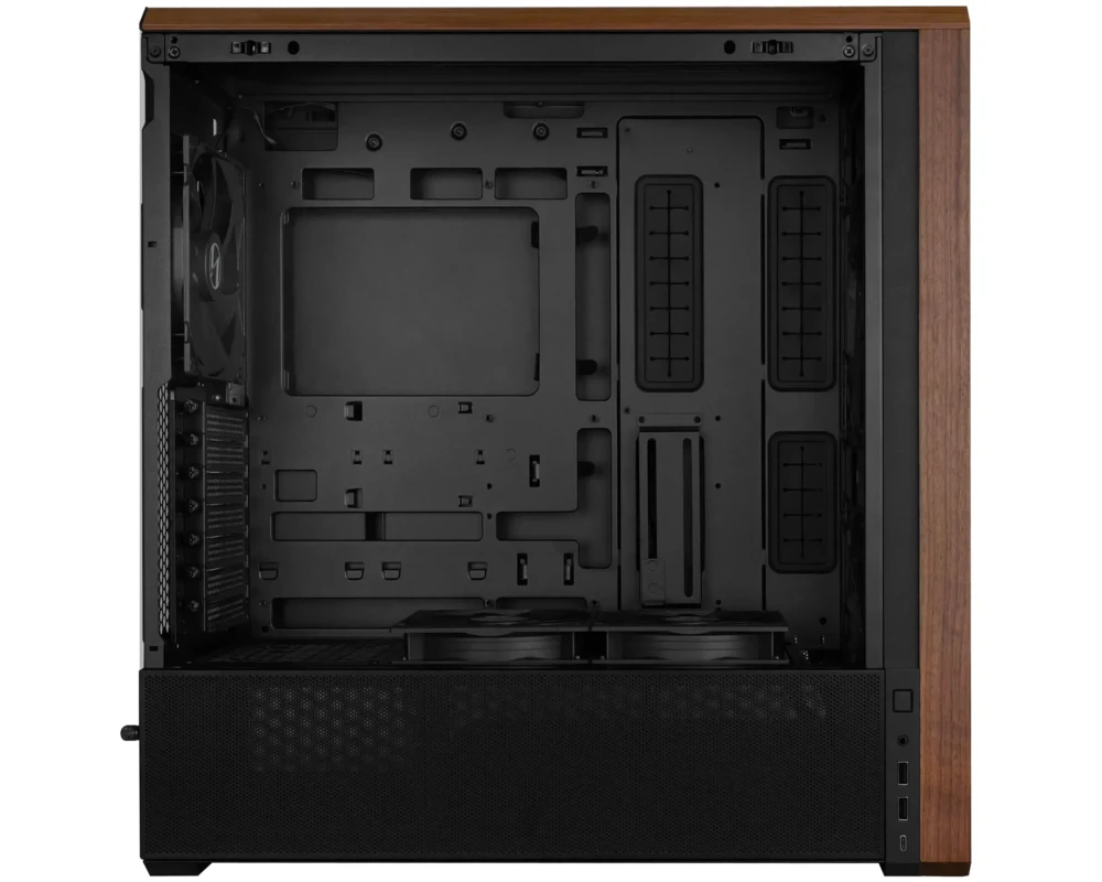 Кутия Lian-Li LANCOOL 217 Mid-Tower, Tempered Glass, Wood-Black 5