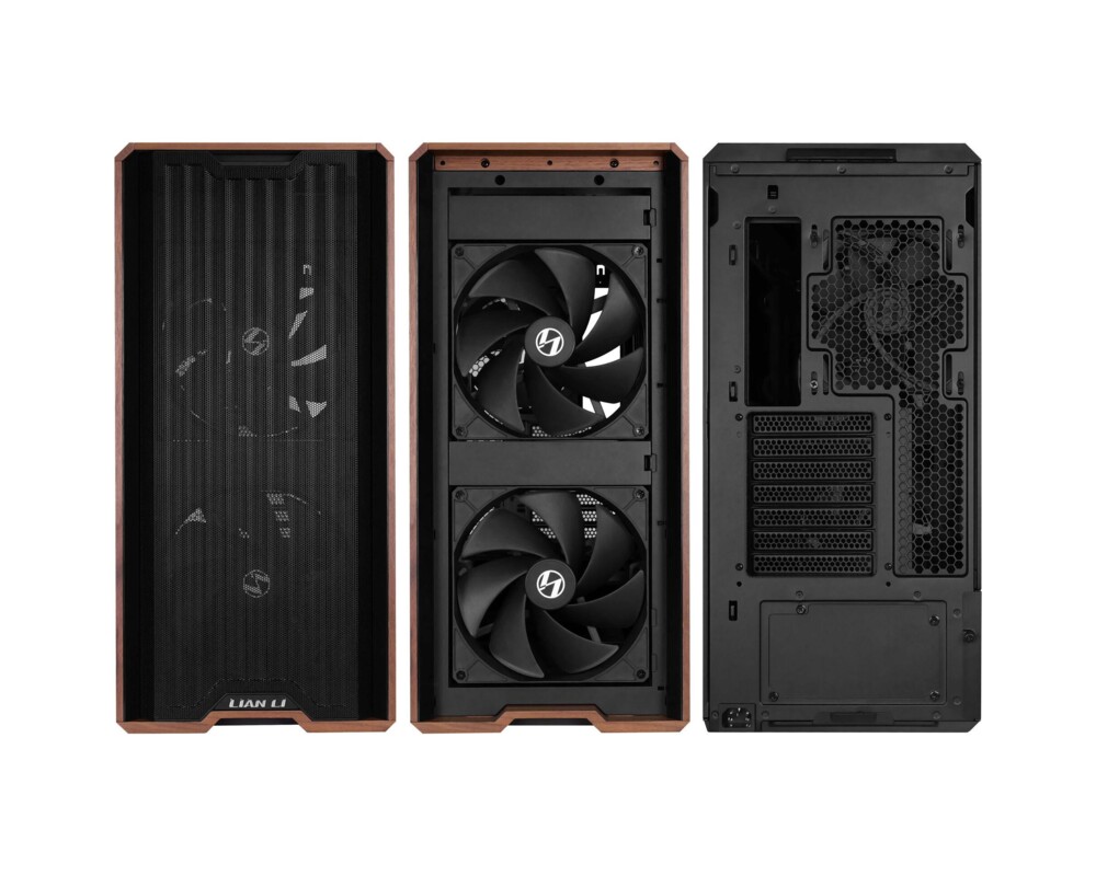 Кутия Lian-Li LANCOOL 217 Mid-Tower, Tempered Glass, Wood-Black 3