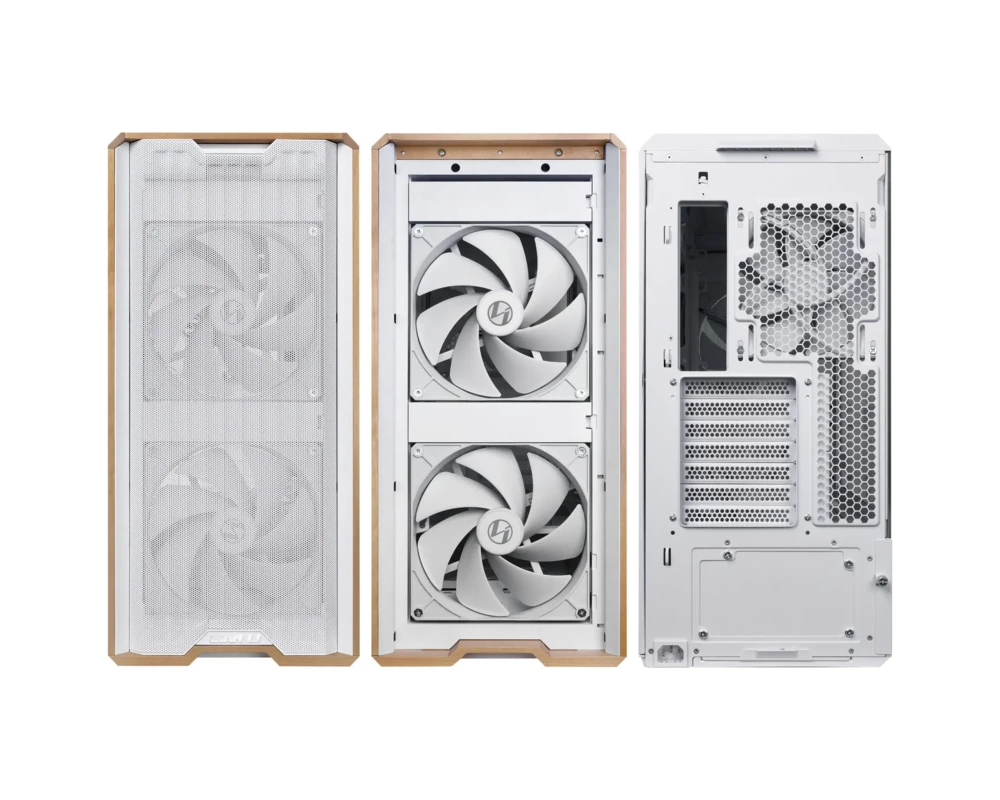 Кутия Lian-Li LANCOOL 217 Mid-Tower, Tempered Glass, Wood-White 3