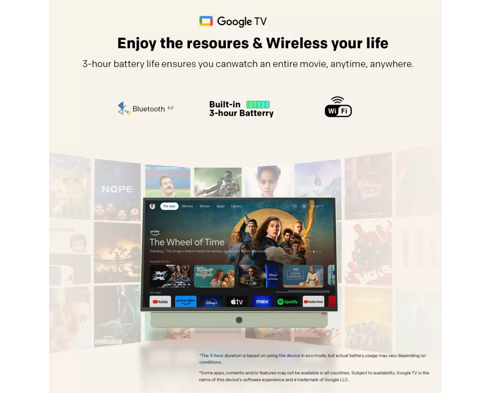 Телевизор METZ Портативен телевизор 24" LED FHD(1920x1080) GoogleTV, HDR10, зелен 10