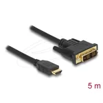 Кабел Delock HDMI мъжко - DVI-D 18+1 (Single Link )мъжко, 5м, двупосочен, black 2