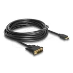 <span>Кабел</span> Delock HDMI мъжко - DVI-D 18+1 (Single Link )мъжко, 5м, двупосочен, black <span class='catalog-num-in-name'>DELOCK-85586</span> - 