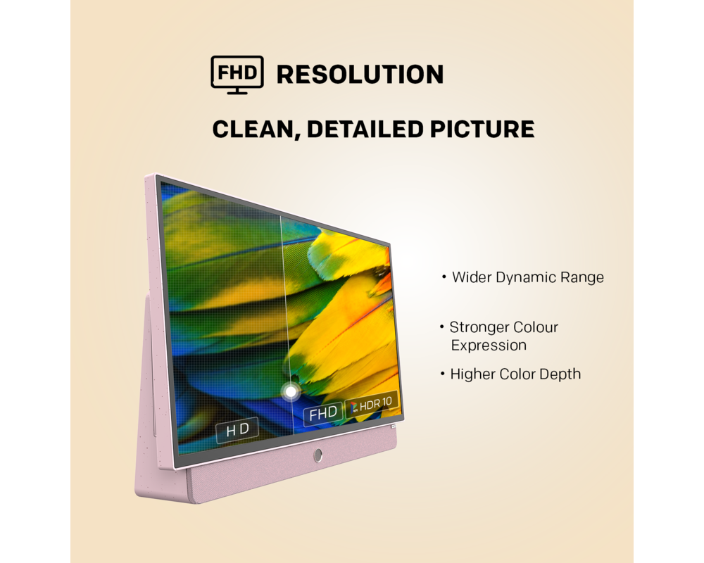 Телевизор METZ Портативен телевизор 24" LED FHD(1920x1080) GoogleTV, HDR10, розов 14