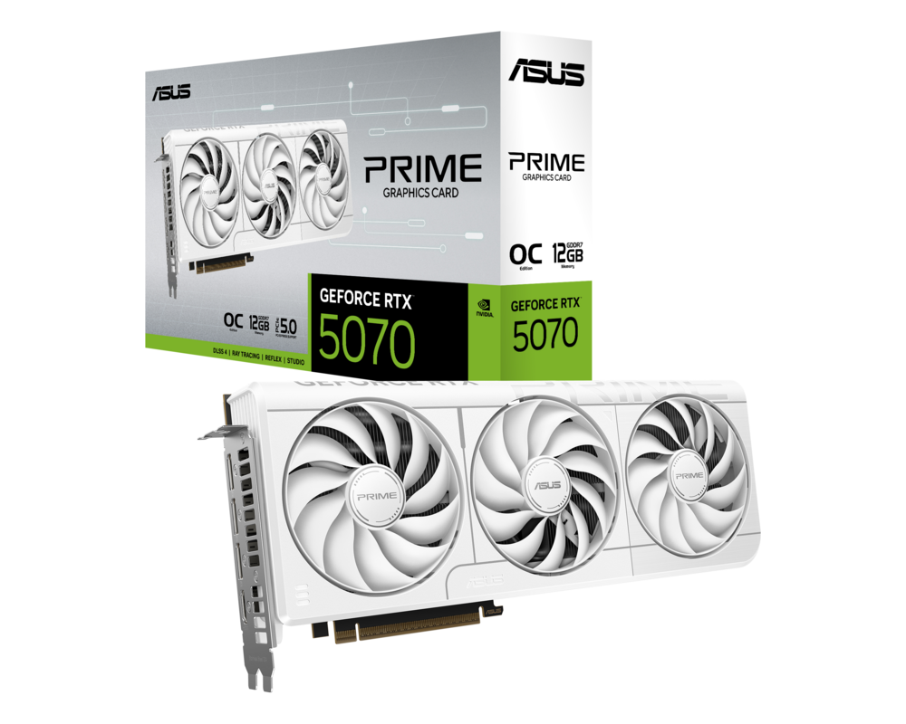 Видеокарта ASUS PRIME RTX 5070 White OC 12GB GDDR7 8