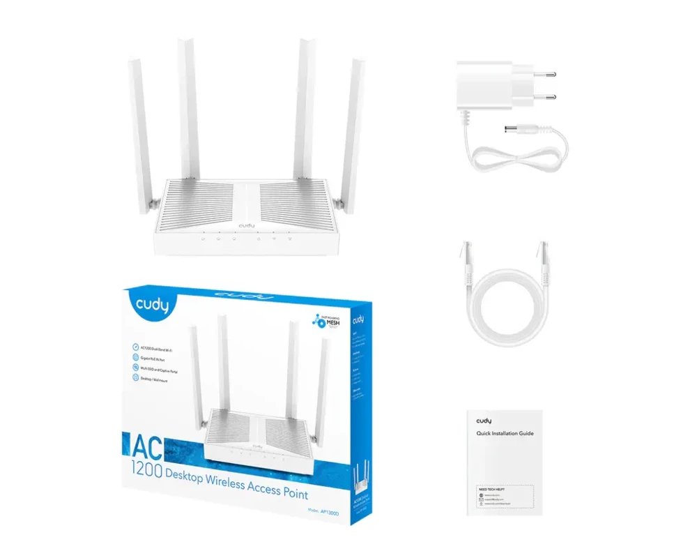 Access point (Точка за достъп) Cudy AP1300D Wi-Fi Gigabit AC1200 2