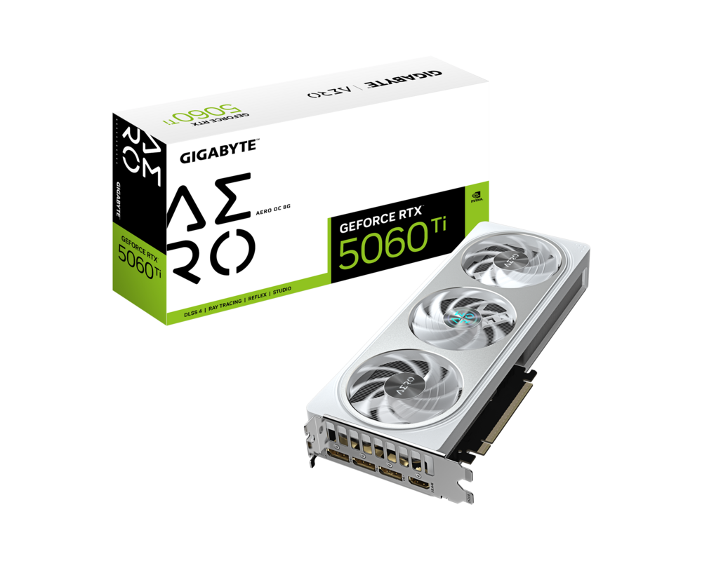 Видеокарта GIGABYTE RTX 5060 TI AERO OC 8GB GDDR7 9