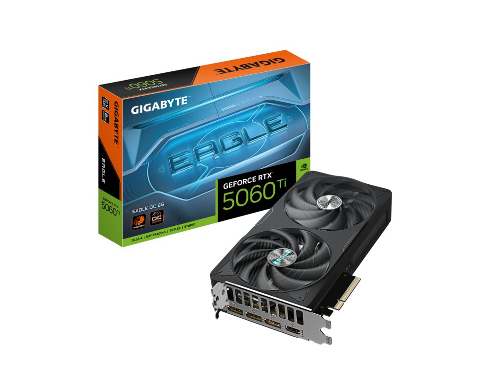 Видеокарта GIGABYTE RTX 5060 TI EAGLE OC 8GB GDDR7 9