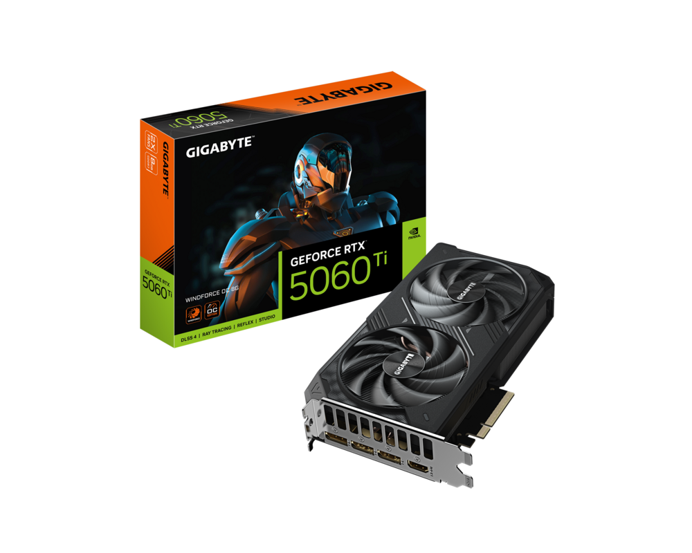 Видеокарта GIGABYTE RTX 5060 TI WINDFORCE OC 8GB GDDR7 9