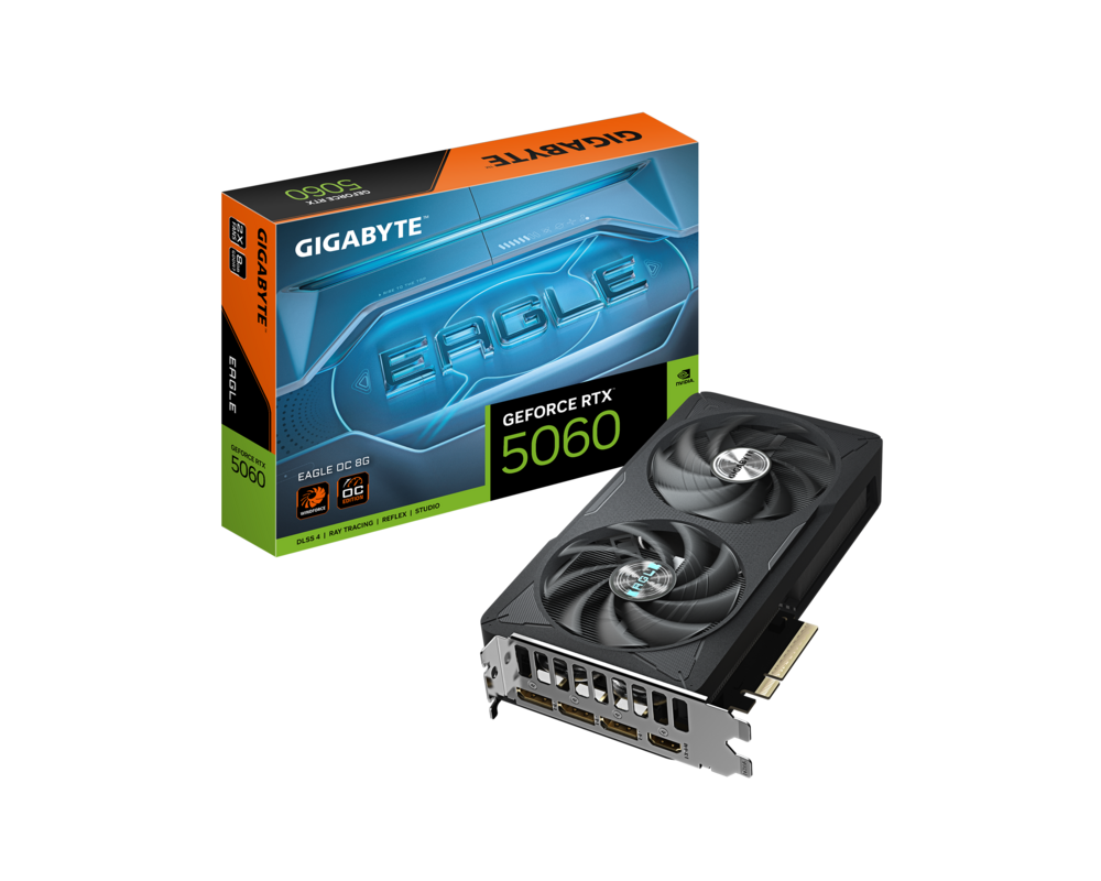 Видеокарта GIGABYTE RTX 5060 EAGLE OC 8GB GDDR7 9