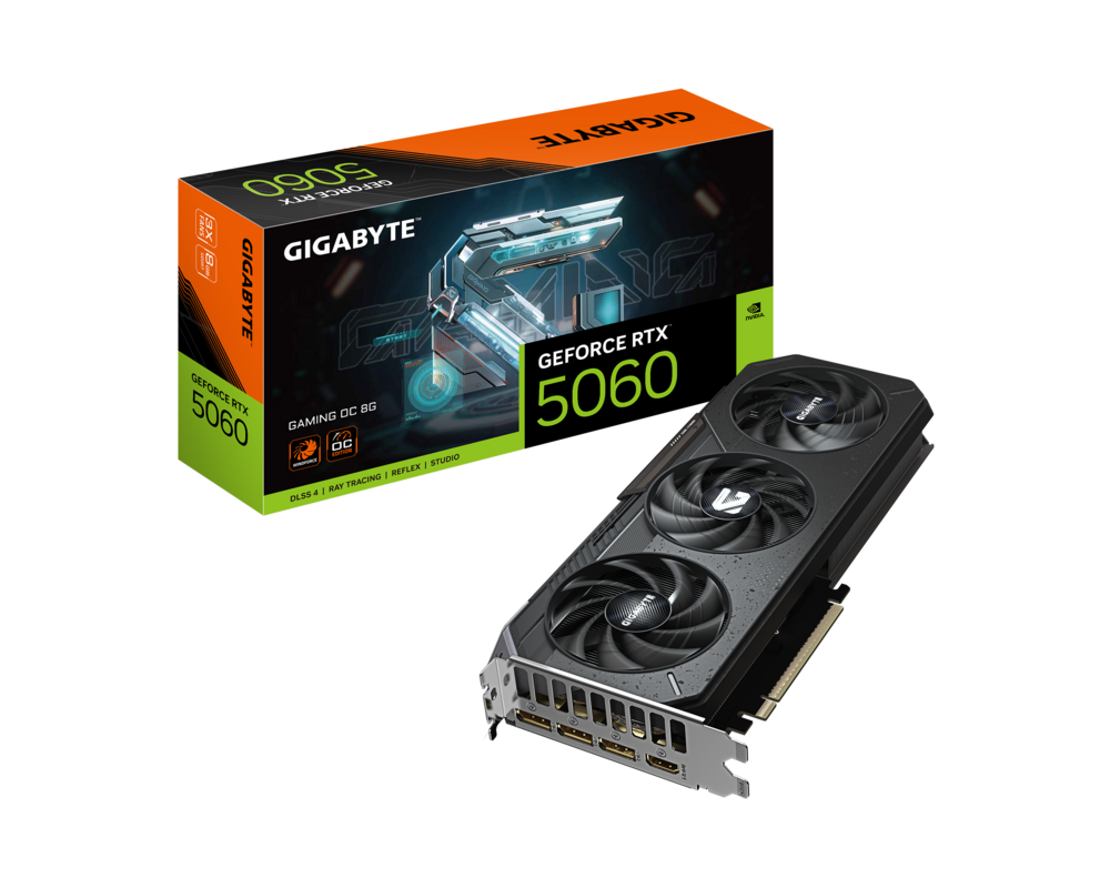 Видеокарта GIGABYTE RTX 5060 GAMING OC 8GB GDDR7 9