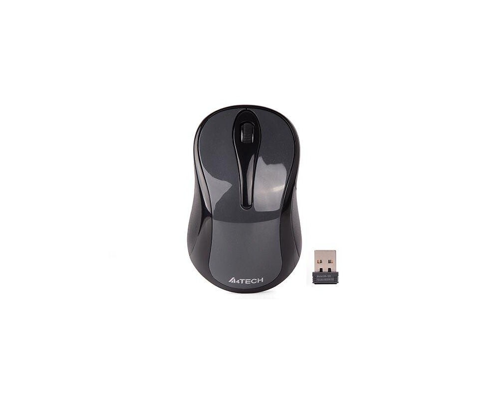 Мишка Безжична мишка A4Tech G3-280NS, 2.4G Hz, USB, Безшумна, Сив