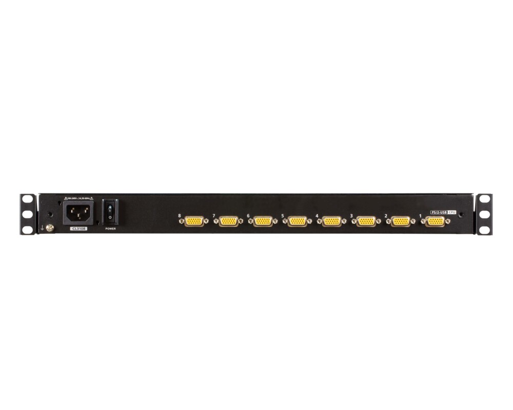 KVM switch KVM Конзола ATEN 19" 8-Port PS/2-USB VGA Single Rail LCD KVM Switch 2